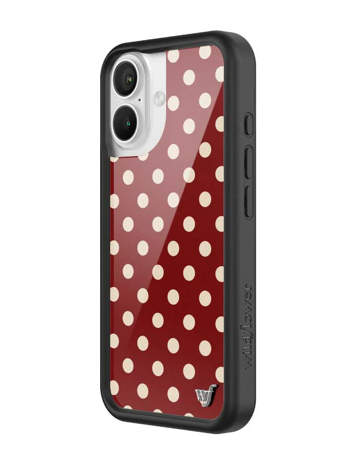 Polka Dot | Burgundy and Cream iPhone Case - Image 22