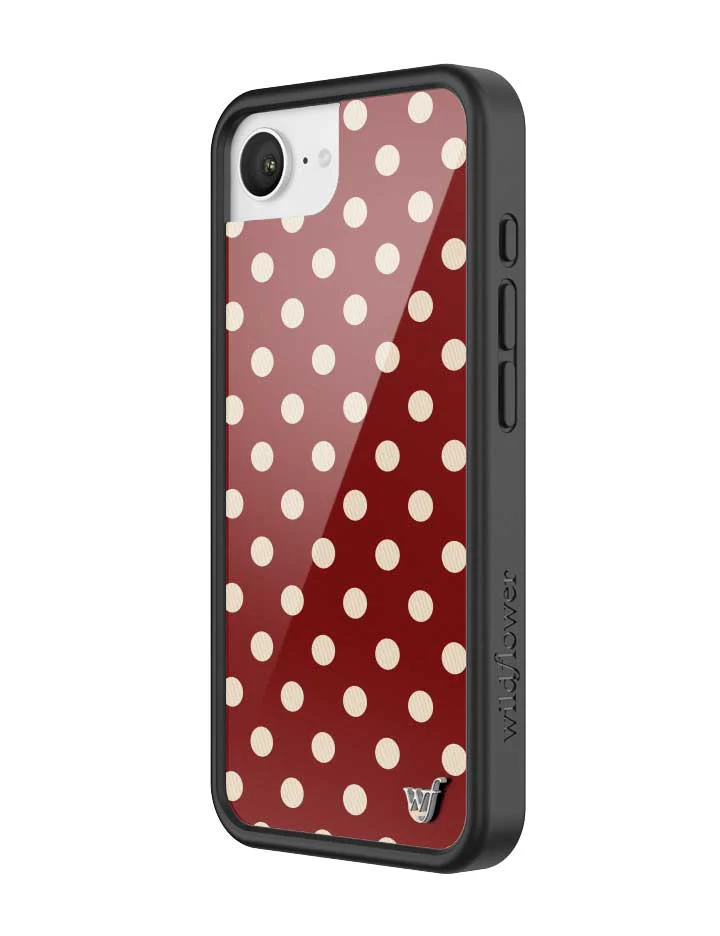 Polka Dot | Burgundy and Cream iPhone Case - Image 24