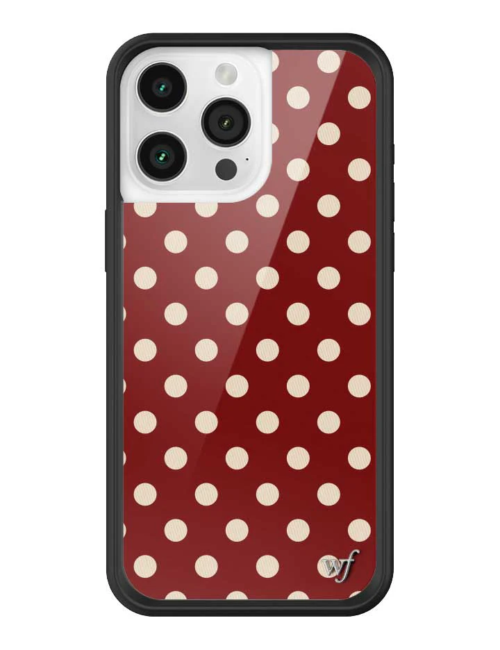 Polka Dot | Burgundy and Cream iPhone Case - Image 25