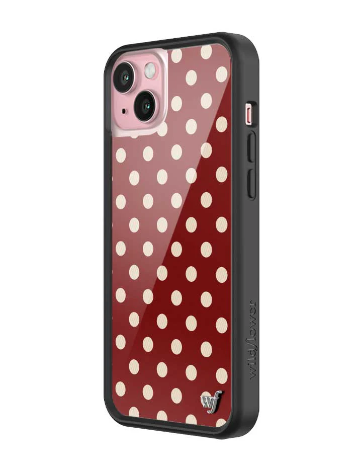 Polka Dot | Burgundy and Cream iPhone Case - Image 28