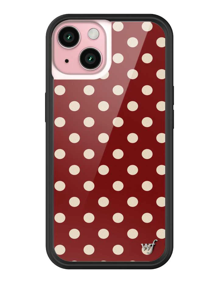 Polka Dot | Burgundy and Cream iPhone Case - Image 31