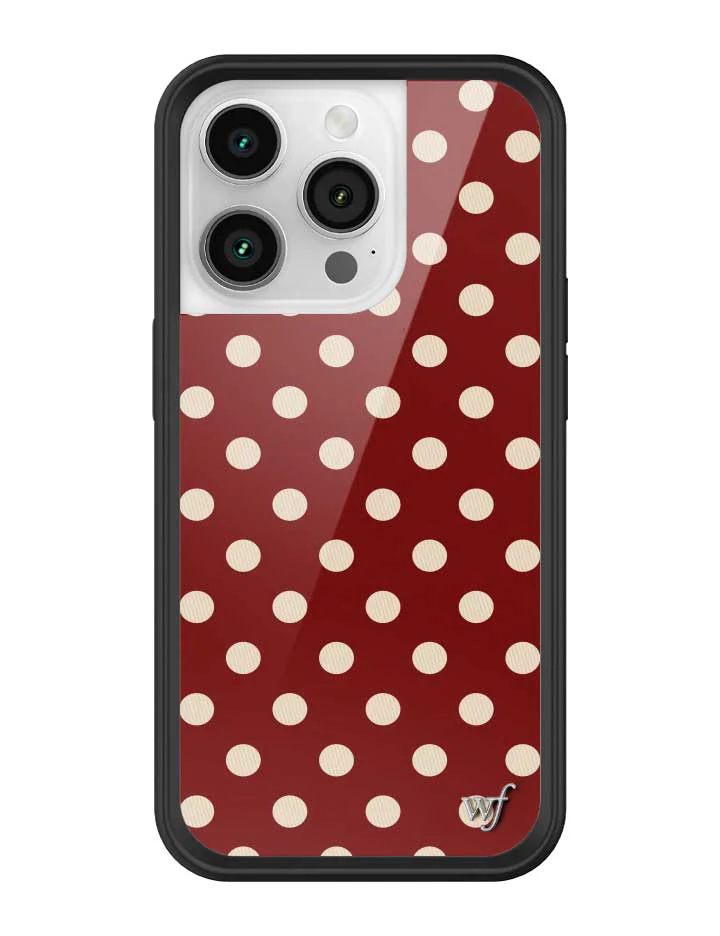Polka Dot | Burgundy and Cream iPhone Case - Image 35