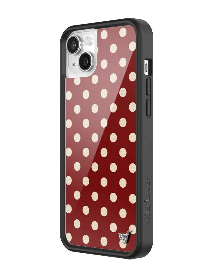Polka Dot | Burgundy and Cream iPhone Case - Image 42
