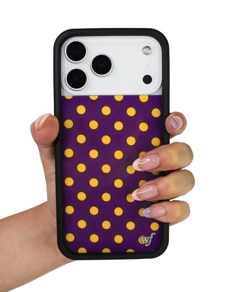 Polka Dot | Purple and Yellow iPhone Case - Image 43