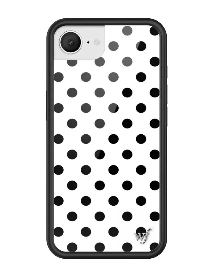 Polka Dot | White and Black iPhone Case - Image 10