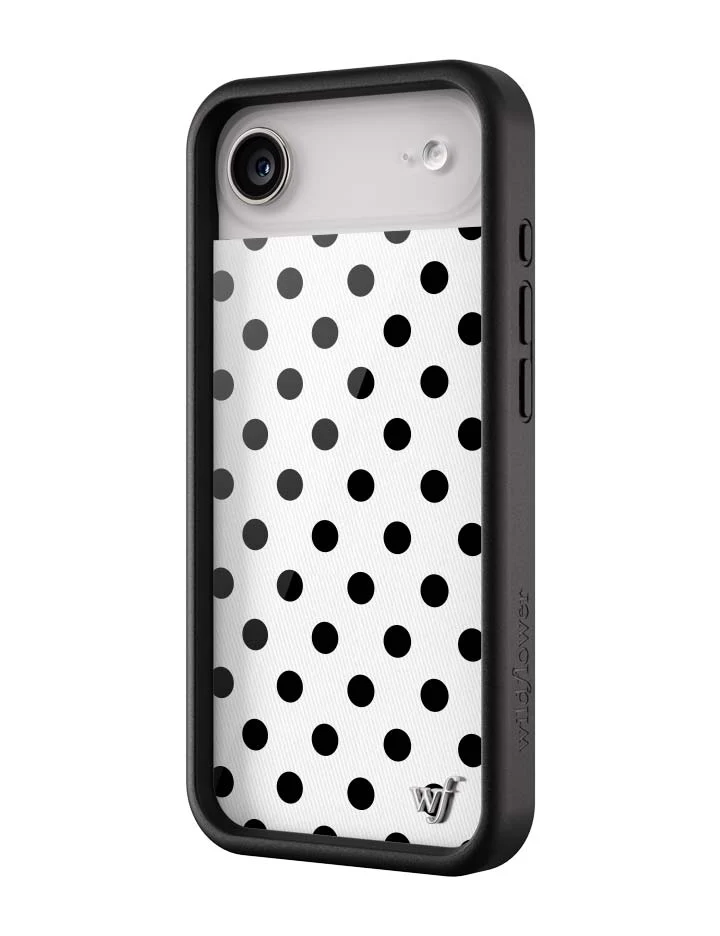 Polka Dot | White and Black iPhone Case - Image 13