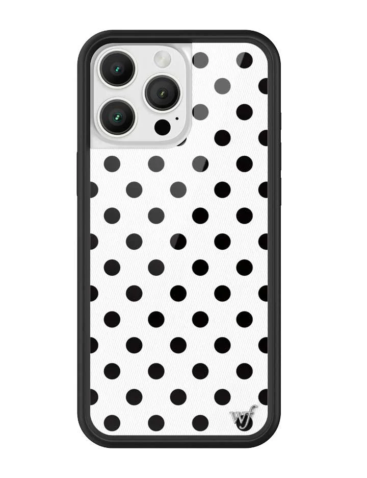 Polka Dot | White and Black iPhone Case - Image 15