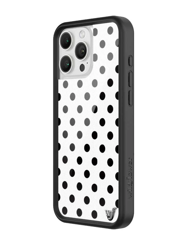 Polka Dot | White and Black iPhone Case - Image 16