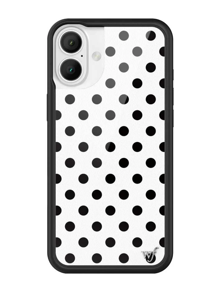 Polka Dot | White and Black iPhone Case - Image 17