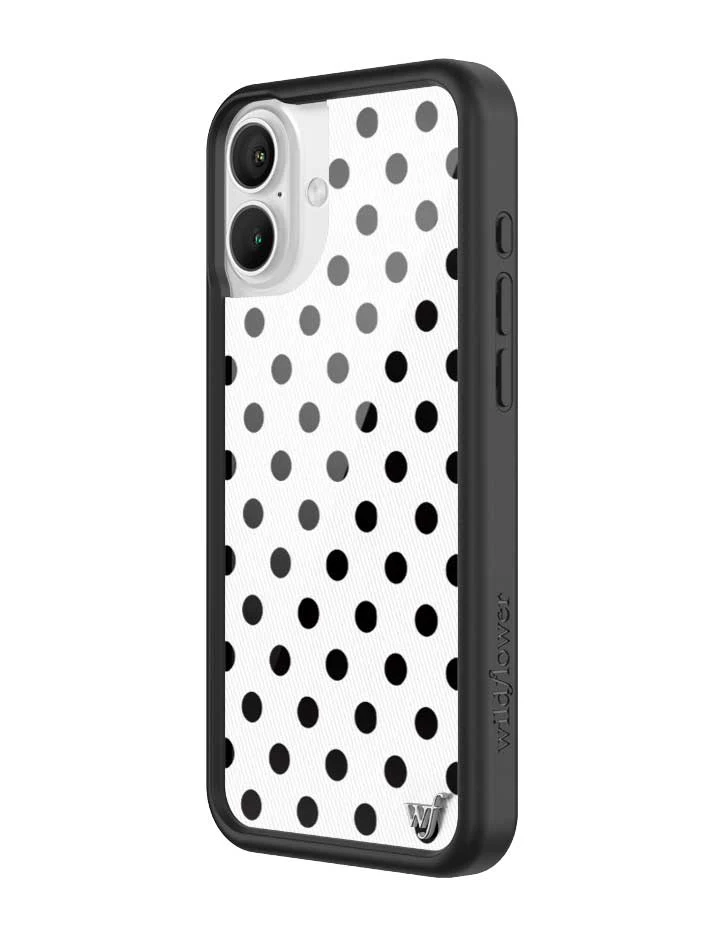 Polka Dot | White and Black iPhone Case - Image 18