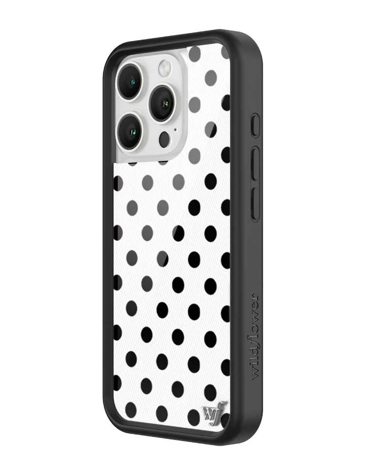 Polka Dot | White and Black iPhone Case - Image 20