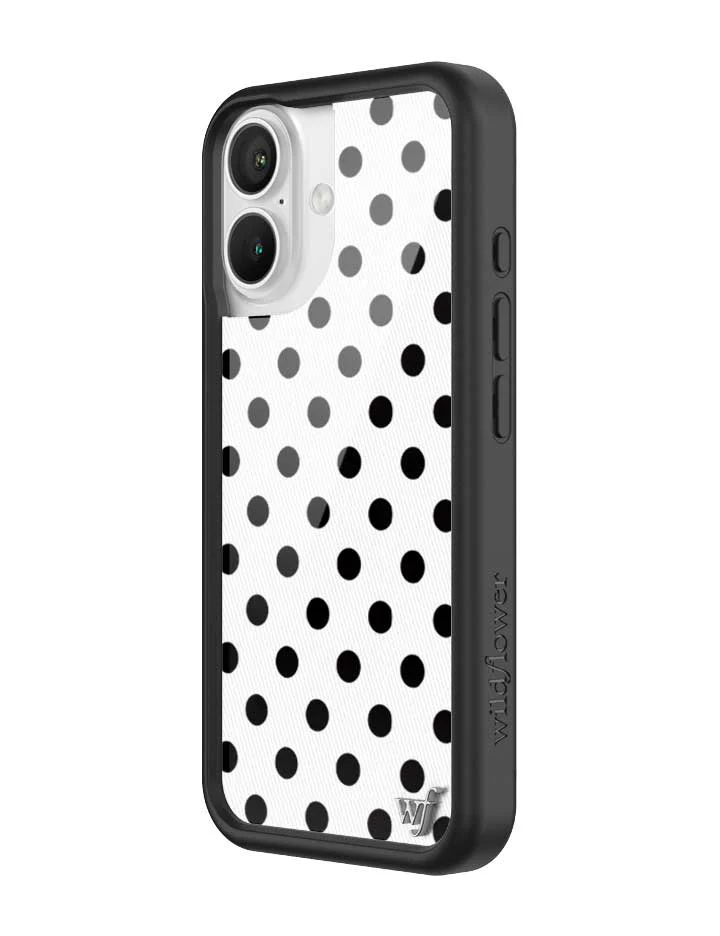 Polka Dot | White and Black iPhone Case - Image 22