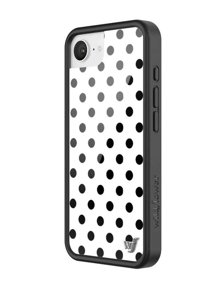 Polka Dot | White and Black iPhone Case - Image 24