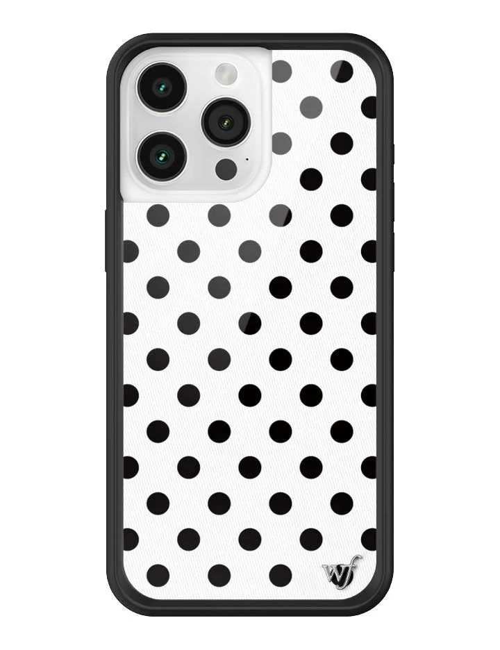 Polka Dot | White and Black iPhone Case - Image 25