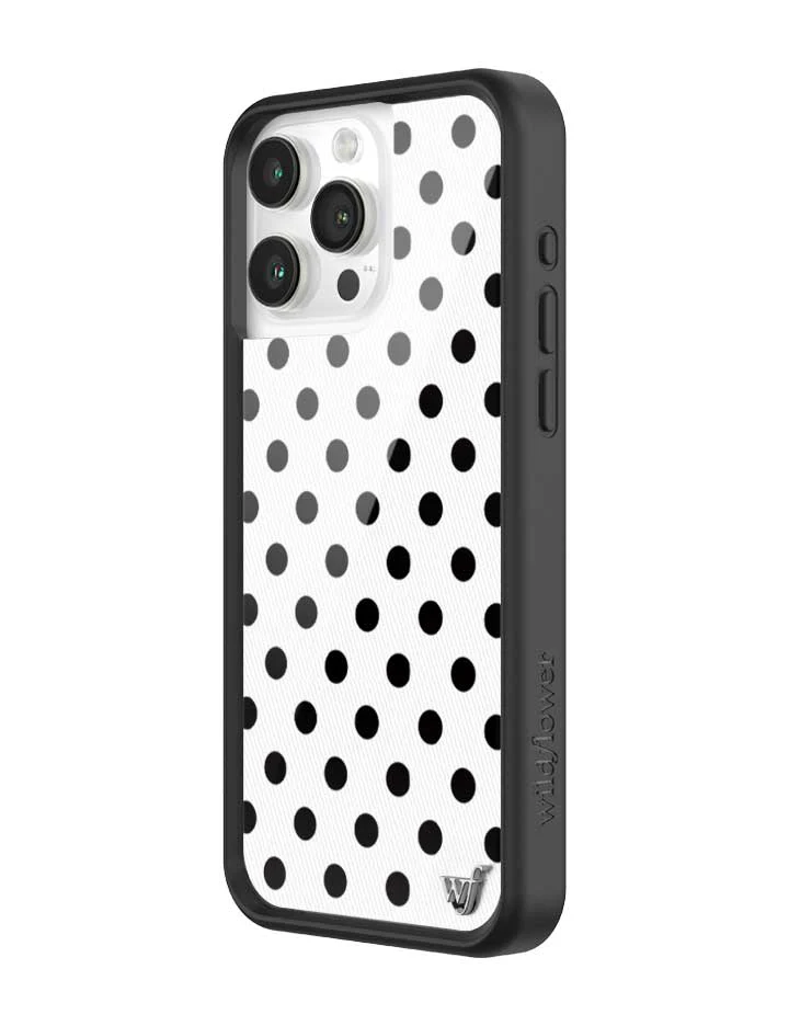 Polka Dot | White and Black iPhone Case - Image 26
