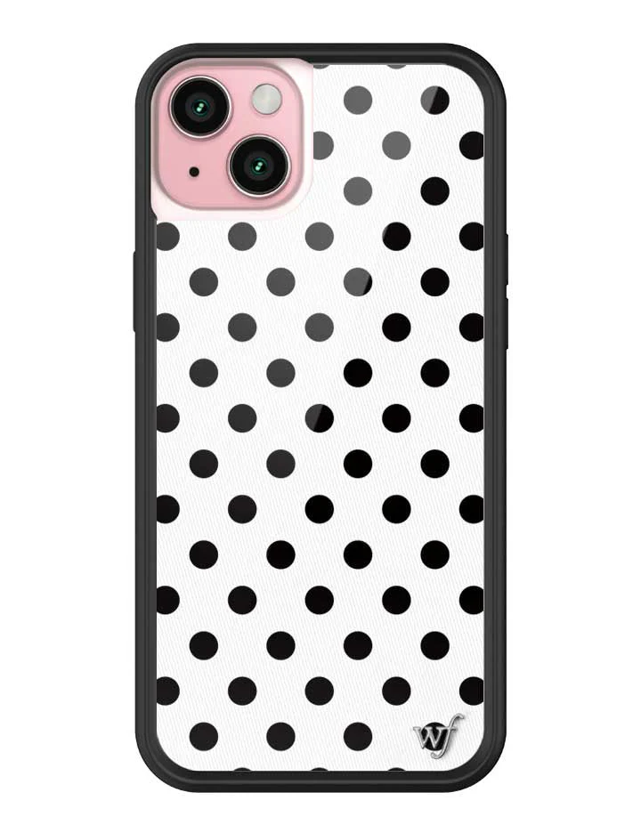 Polka Dot | White and Black iPhone Case - Image 27