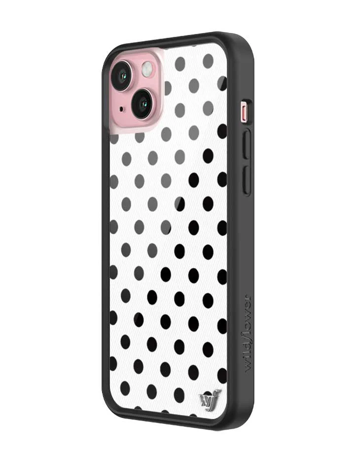 Polka Dot | White and Black iPhone Case - Image 28