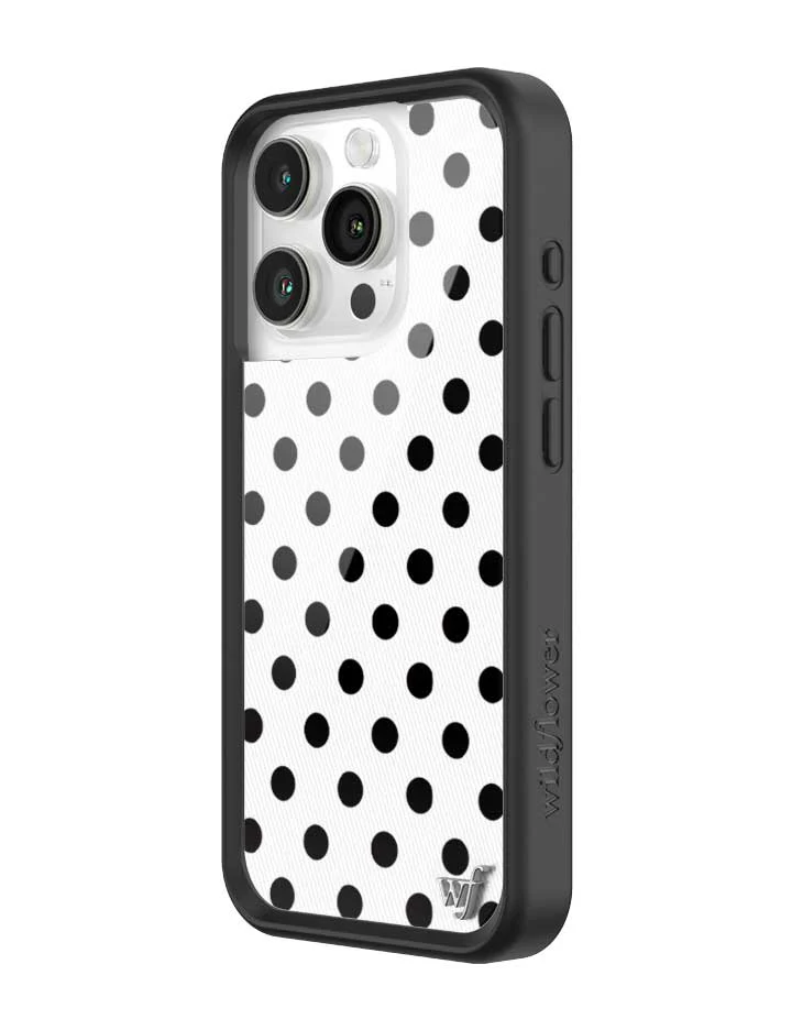 Polka Dot | White and Black iPhone Case - Image 30