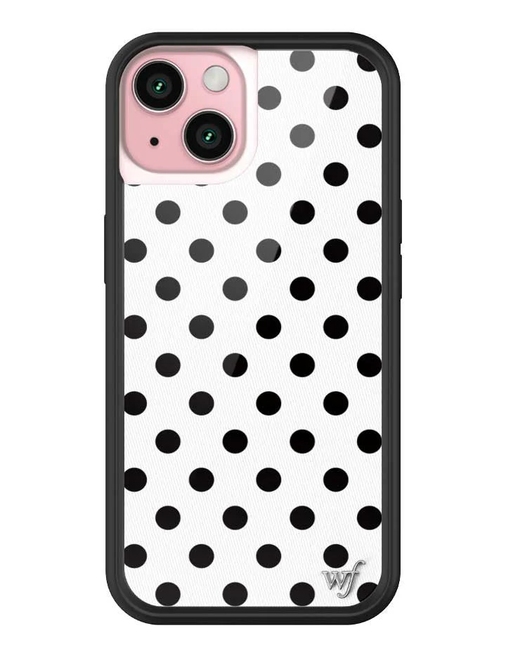 Polka Dot | White and Black iPhone Case - Image 31