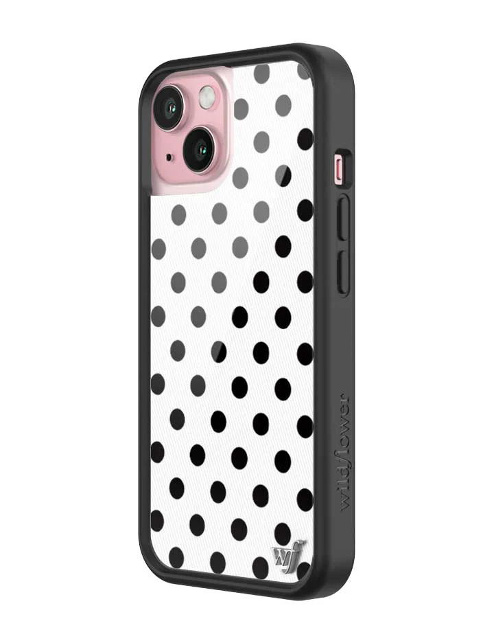 Polka Dot | White and Black iPhone Case - Image 32