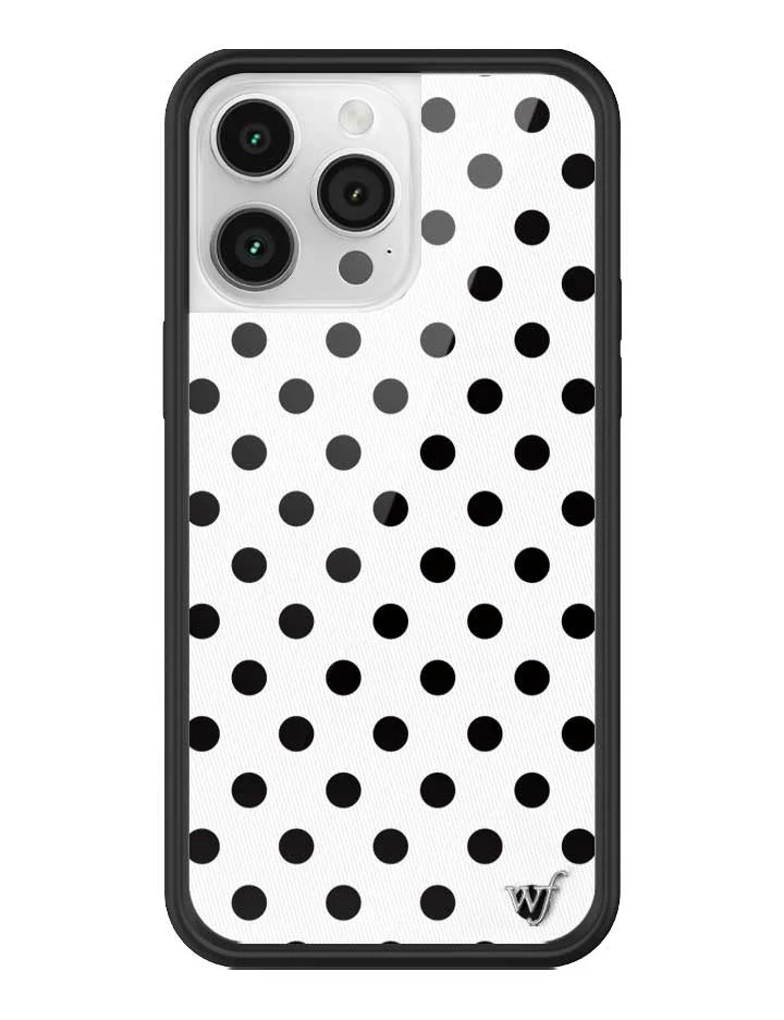 Polka Dot | White and Black iPhone Case - Image 33