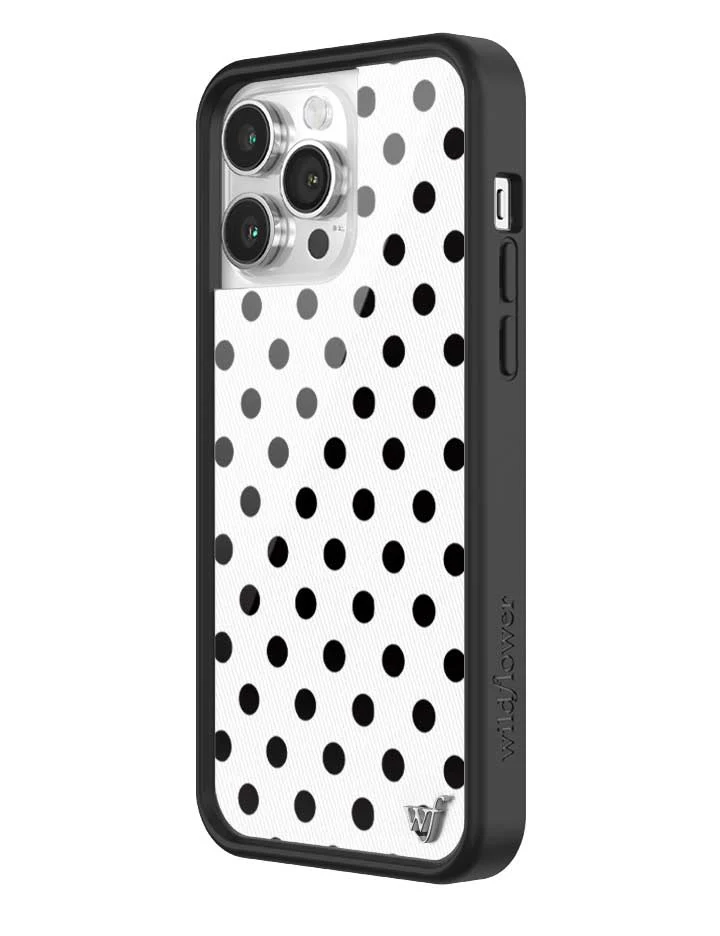 Polka Dot | White and Black iPhone Case - Image 34