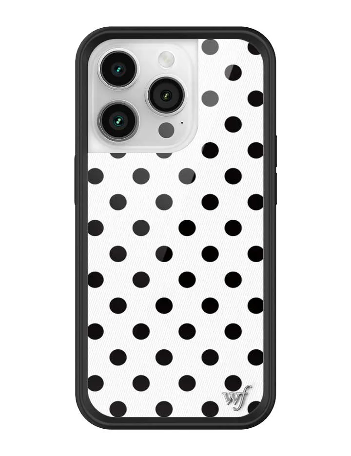 Polka Dot | White and Black iPhone Case - Image 35