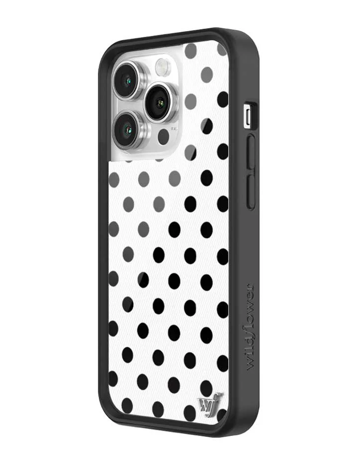 Polka Dot | White and Black iPhone Case - Image 36