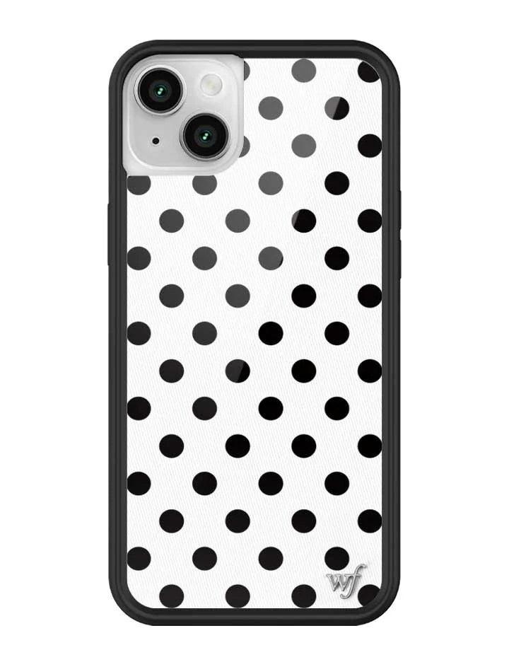 Polka Dot | White and Black iPhone Case - Image 37