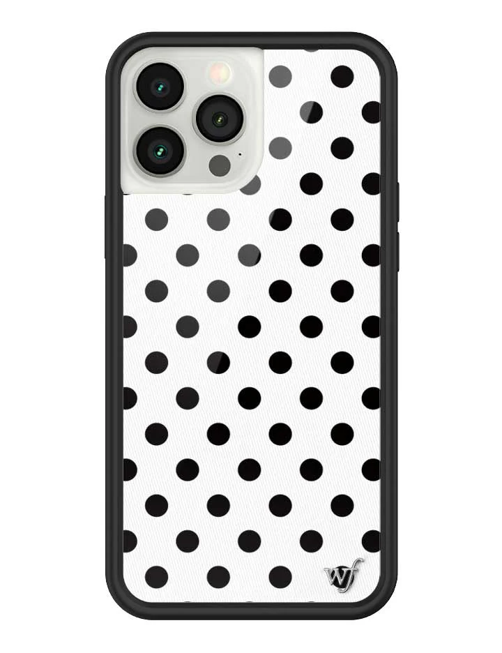 Polka Dot | White and Black iPhone Case - Image 39