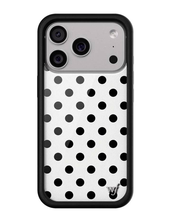 Polka Dot | White and Black iPhone Case - Image 4