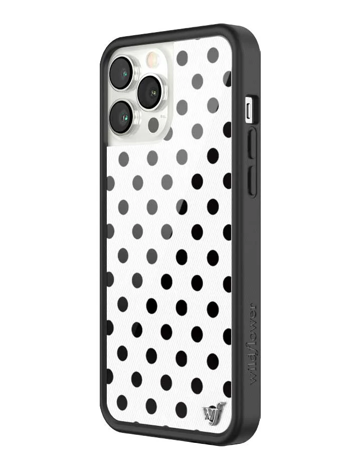 Polka Dot | White and Black iPhone Case - Image 40