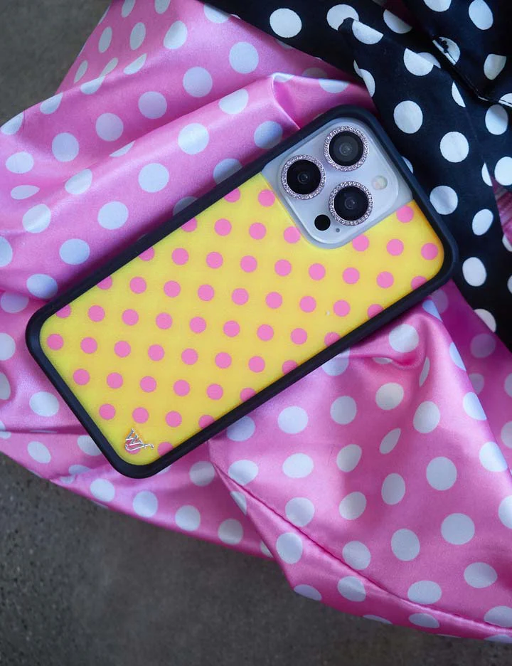 Polka Dot | Yellow and Pink iPhone Case - Image 45