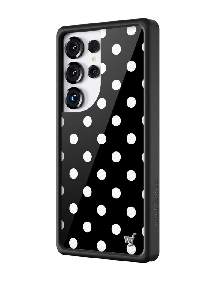 Polka Dot | Black and White Samsung Galaxy Case - Image 2