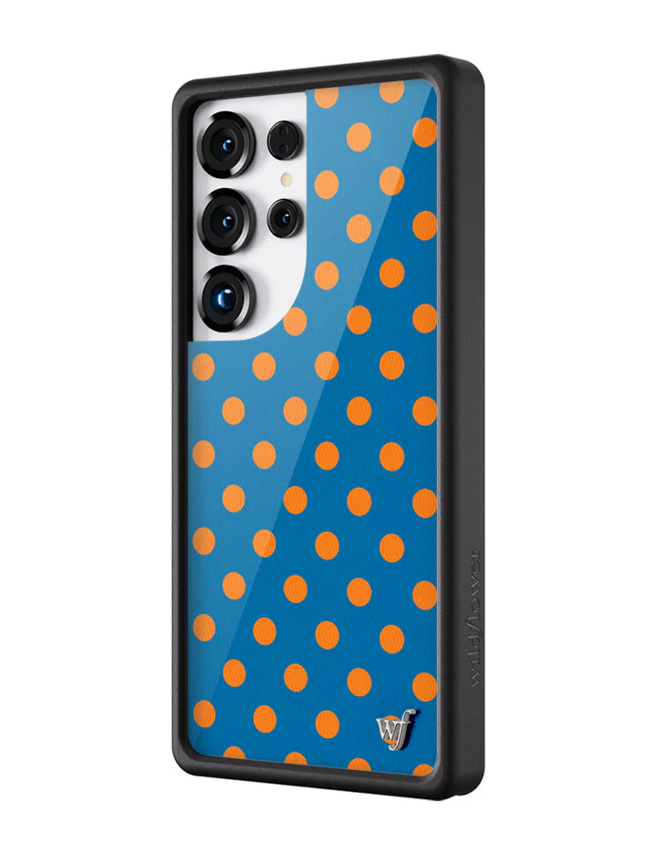Polka Dot | Blue and Orange Samsung Galaxy Case - Image 2