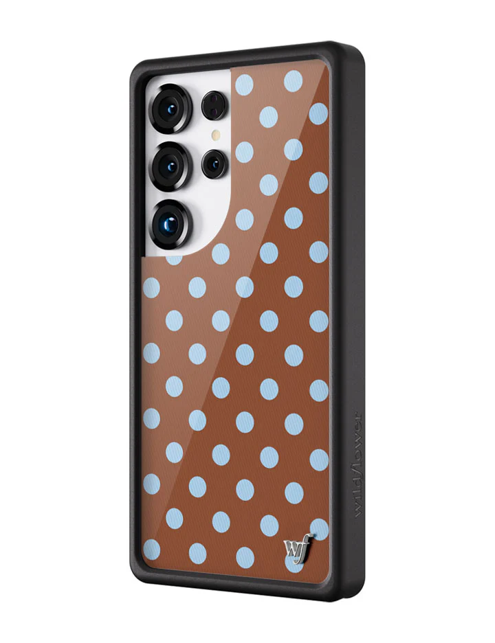 Polka Dot | Brown and Blue Samsung Galaxy Case - Image 2