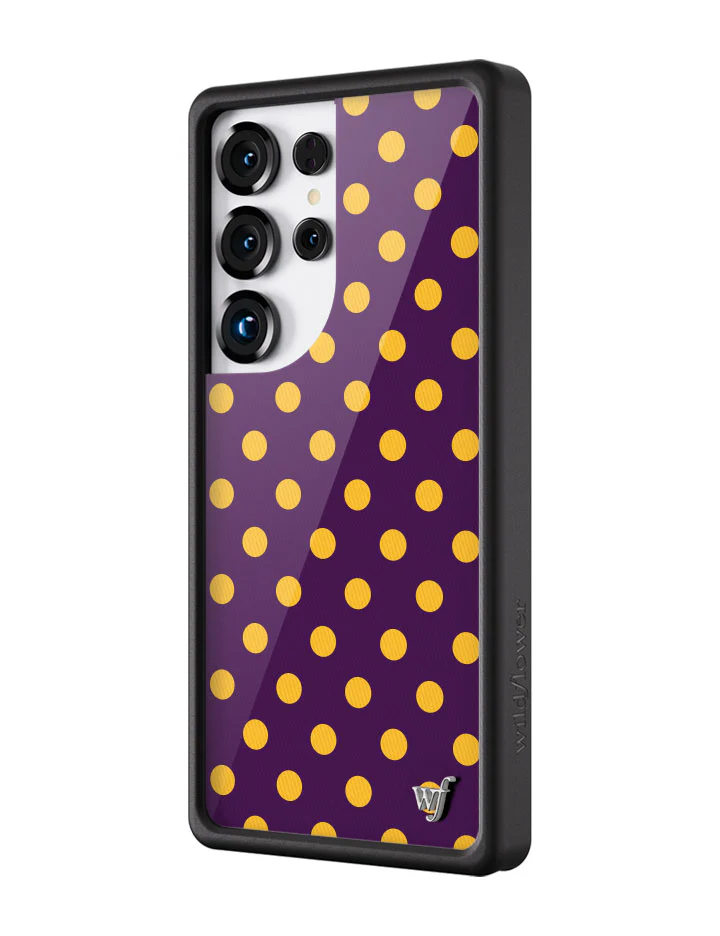 Polka Dot | Purple and Yellow Samsung Galaxy Case - Image 2