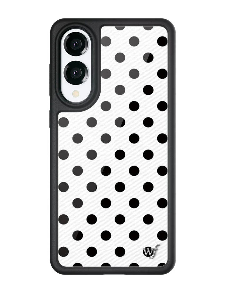 Polka Dot | White and Black Samsung Galaxy Case - Image 3