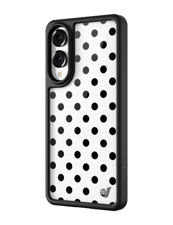 Polka Dot | White and Black Samsung Galaxy Case - Image 4