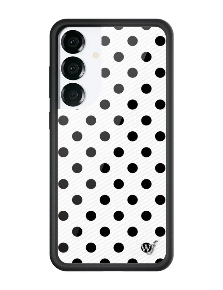 Polka Dot | White and Black Samsung Galaxy Case - Image 5