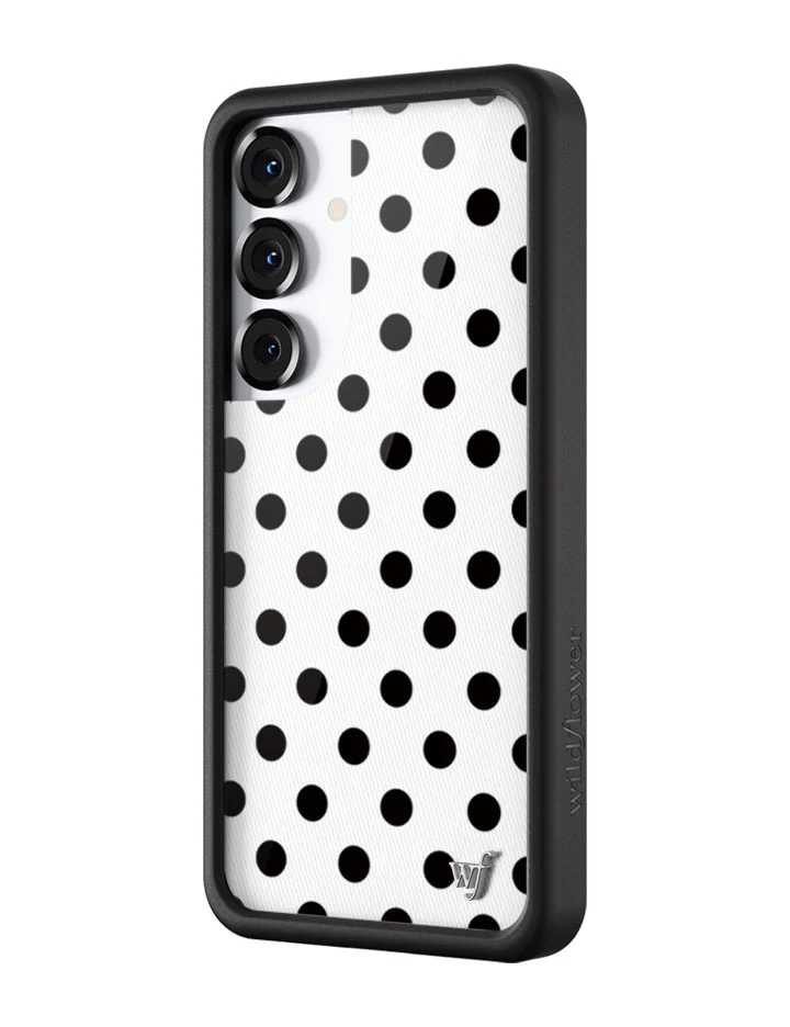 Polka Dot | White and Black Samsung Galaxy Case - Image 8
