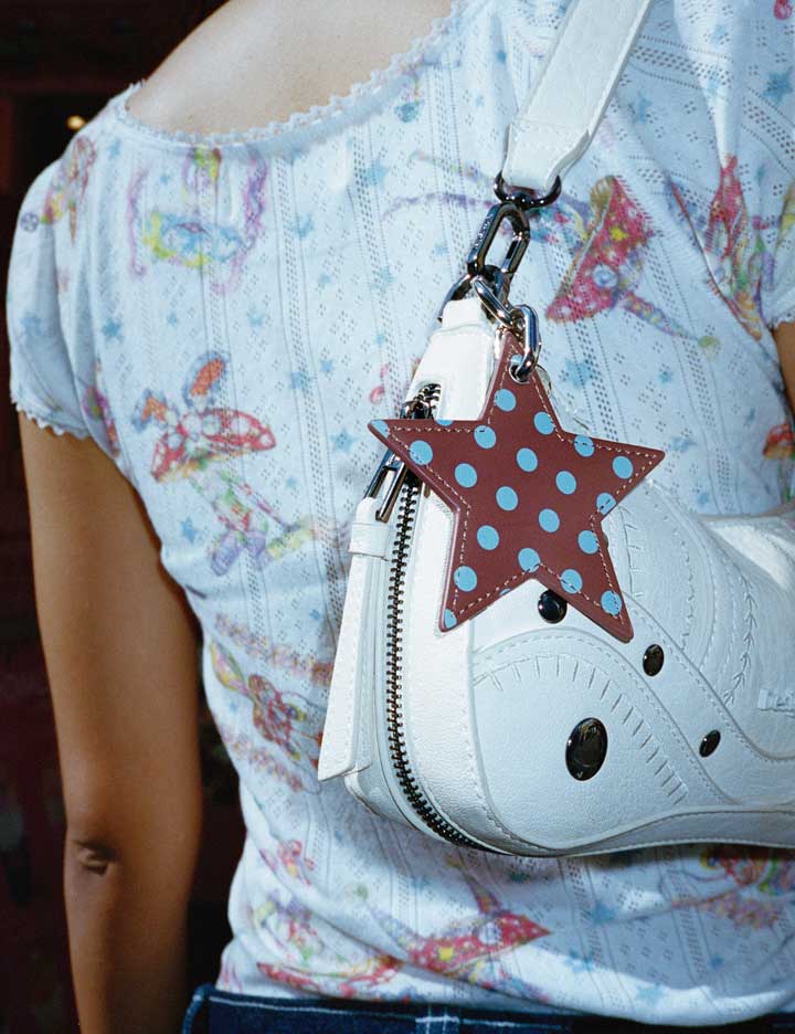 Polka Dot Star Charm | Brown and Blue - Image 2