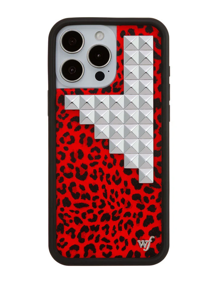 Red Meow Stud iPhone Case - Image 13