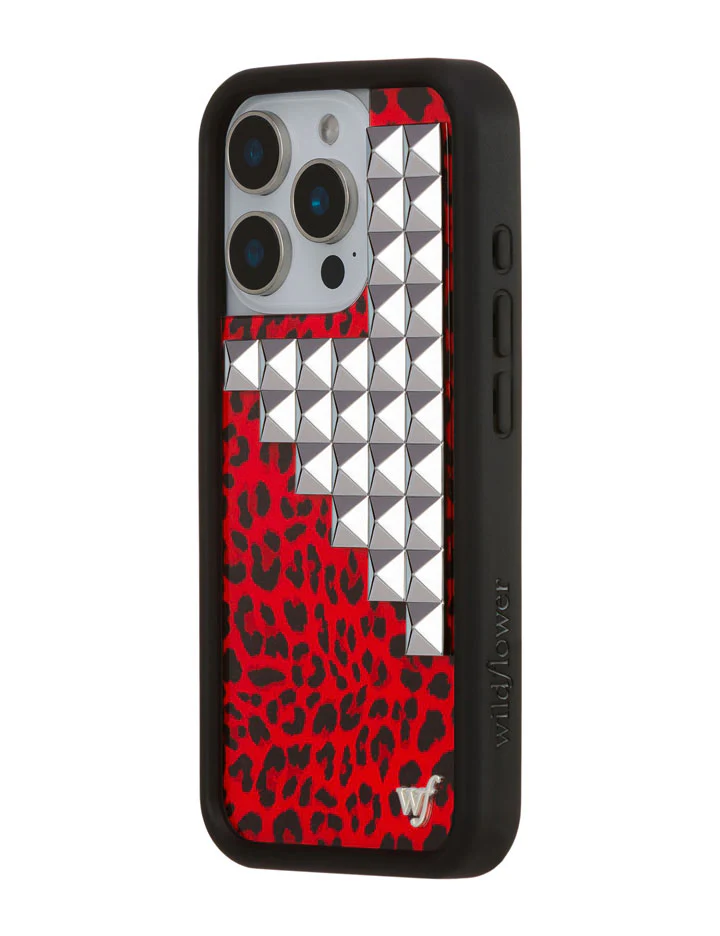 Red Meow Stud iPhone Case - Image 16