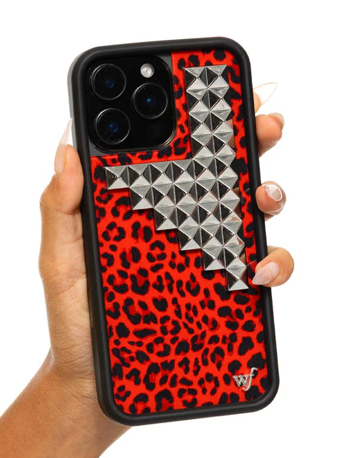 Red Meow Stud iPhone Case - Image 29