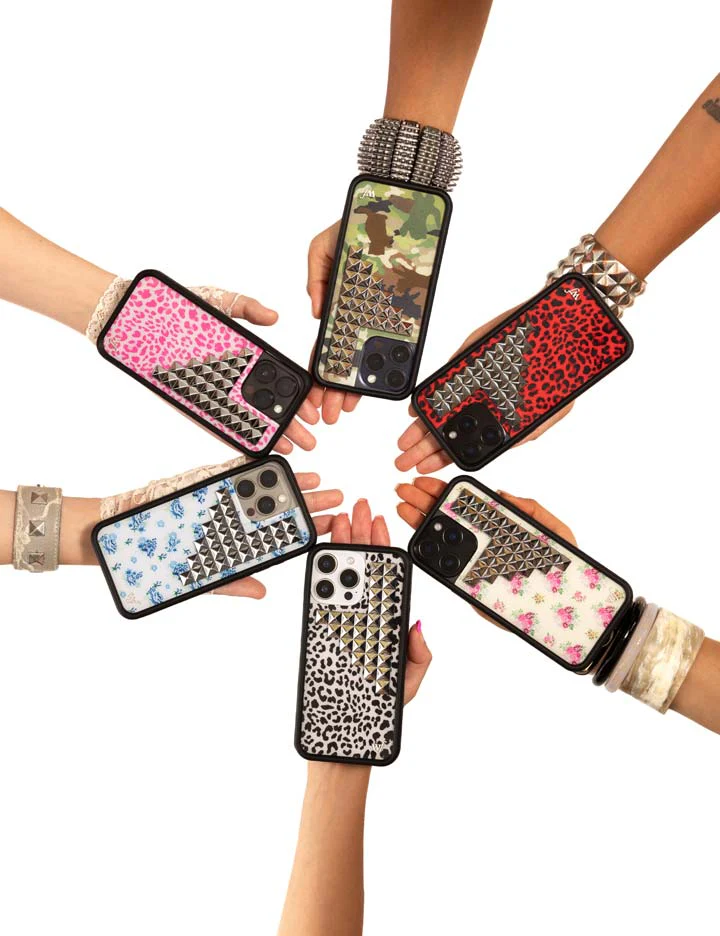 Vintage Floral Stud iPhone Case - Image 33